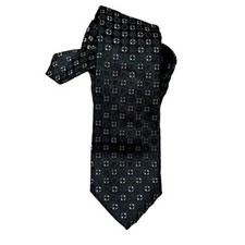 Michael Kors Black and Beige Silk Necktie