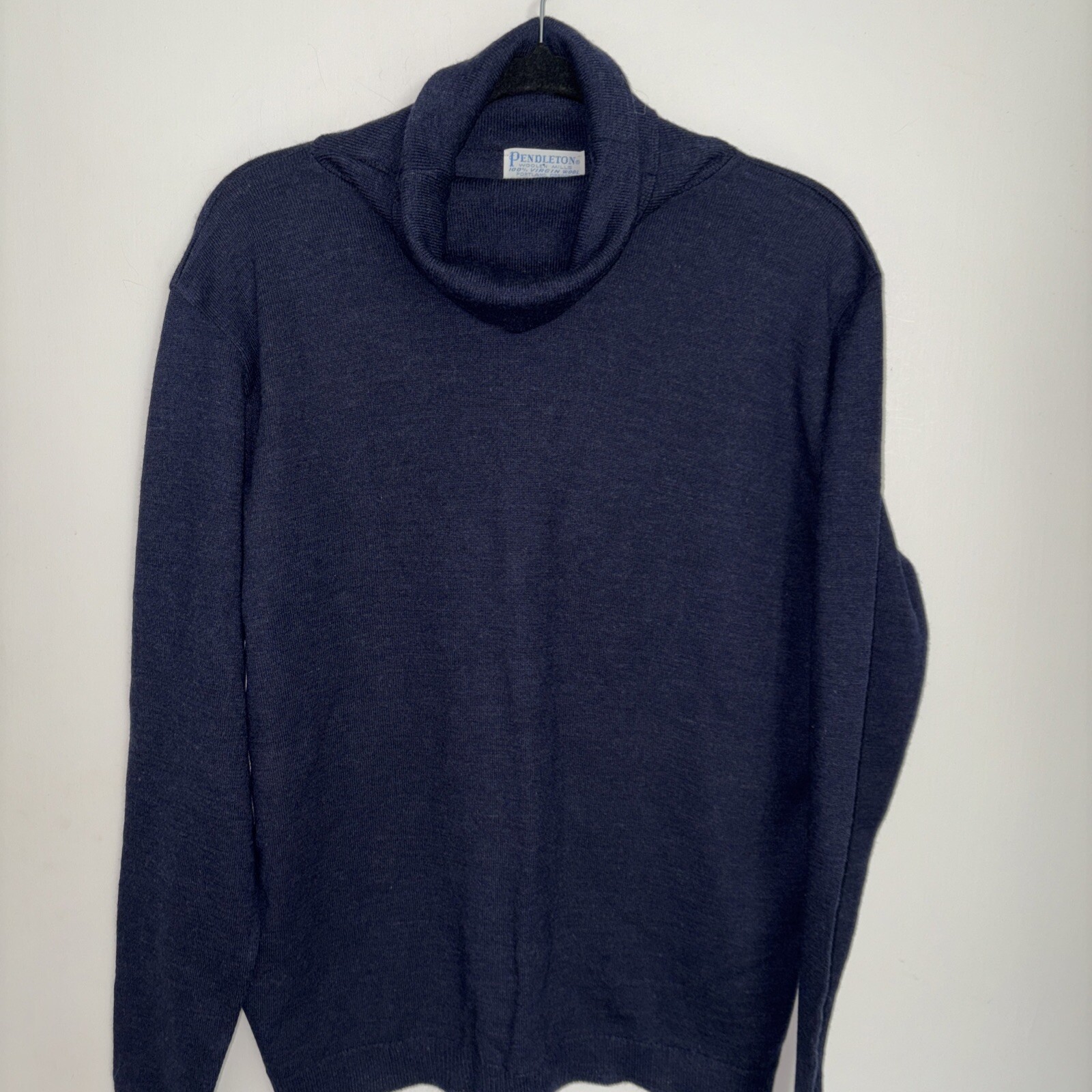 Pendleton  Wool Turtle Neck Sweater Navy Blue Siz… - image 2