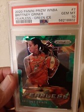 2020 Panini Prizm WNBA Brittney Griner Fearless Green Ice #7 PSA 10 pop 1