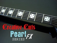 Iron Cross II MOP DOTBUSTER Fret Markers Vinyl Inlay Decal for BASS and GUITAR