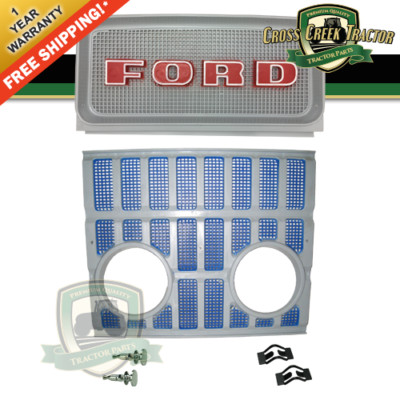 C9NN8A163AG & D1NN8151B 2 pc Grille Kit w/ Headlight Holes For Ford Tractors+