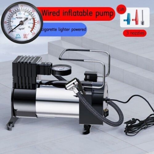 UK 12V HEAVY DUTY PORTABLE ELECTRIC CAR TYRE INFLATOR 150PSI AIR COMPRESSOR PUMP - Picture 4 of 12