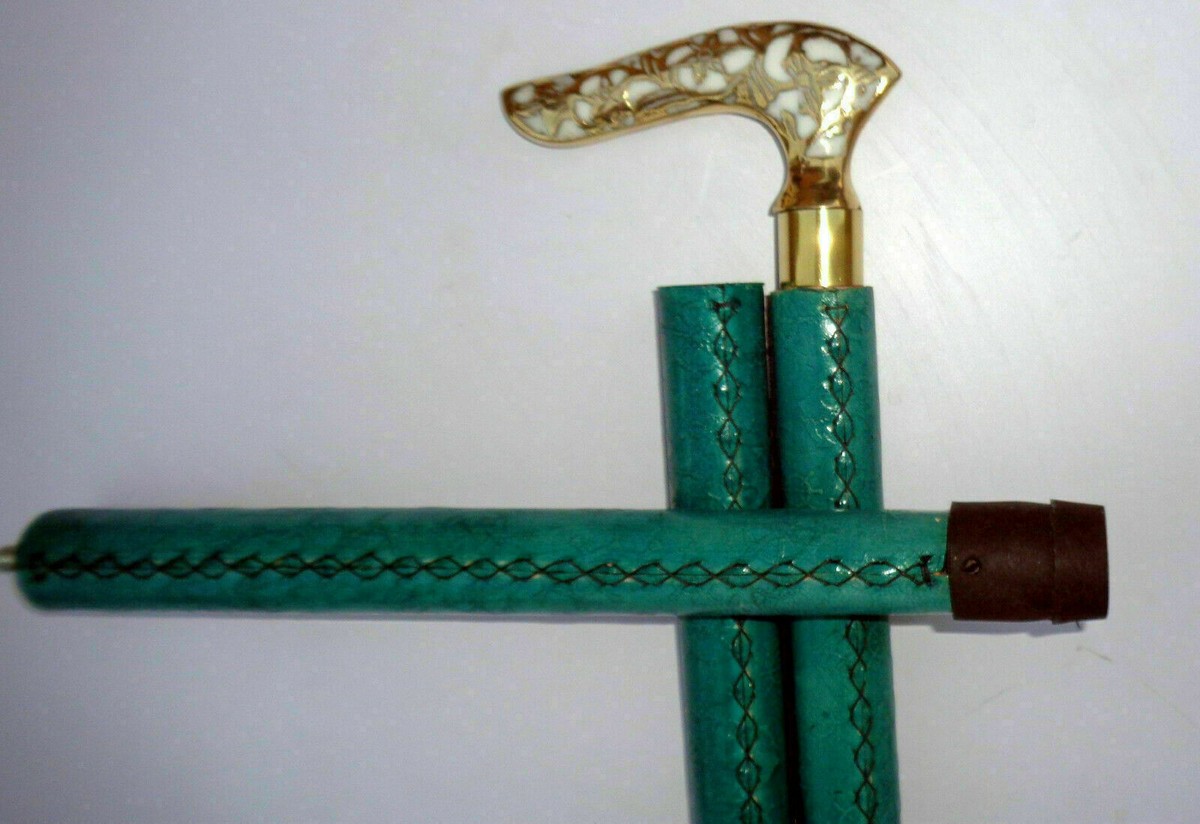 Antique Designer Brass Victorian Derby Head Handle Wo