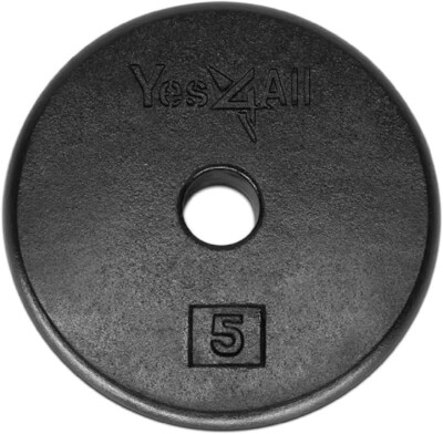 Yes4All Ha  2x 2,2 Kg 2,2cm Loch Hantelscheibe aus Gusseisen