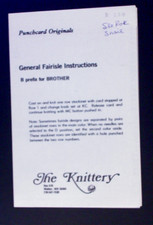 Brother Knitting Machine Punch card Slow Poke Snail Fairisle Pattern Card