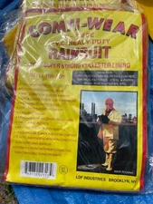 RainSuit Coat Heavy Duty PVC 3 Piece Work Yellow X Large (XXL)  Raincoat