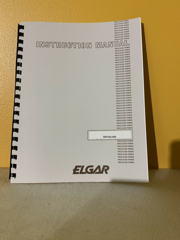 Elgar Signal Routing Plug In Elgar Series 400 Plug-In Oscillators Instruction Manual | eBay