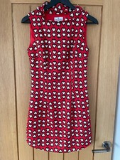 Bright & Beautiful Company Red Lined Shift Dress Size 8 XS Spades Pattern