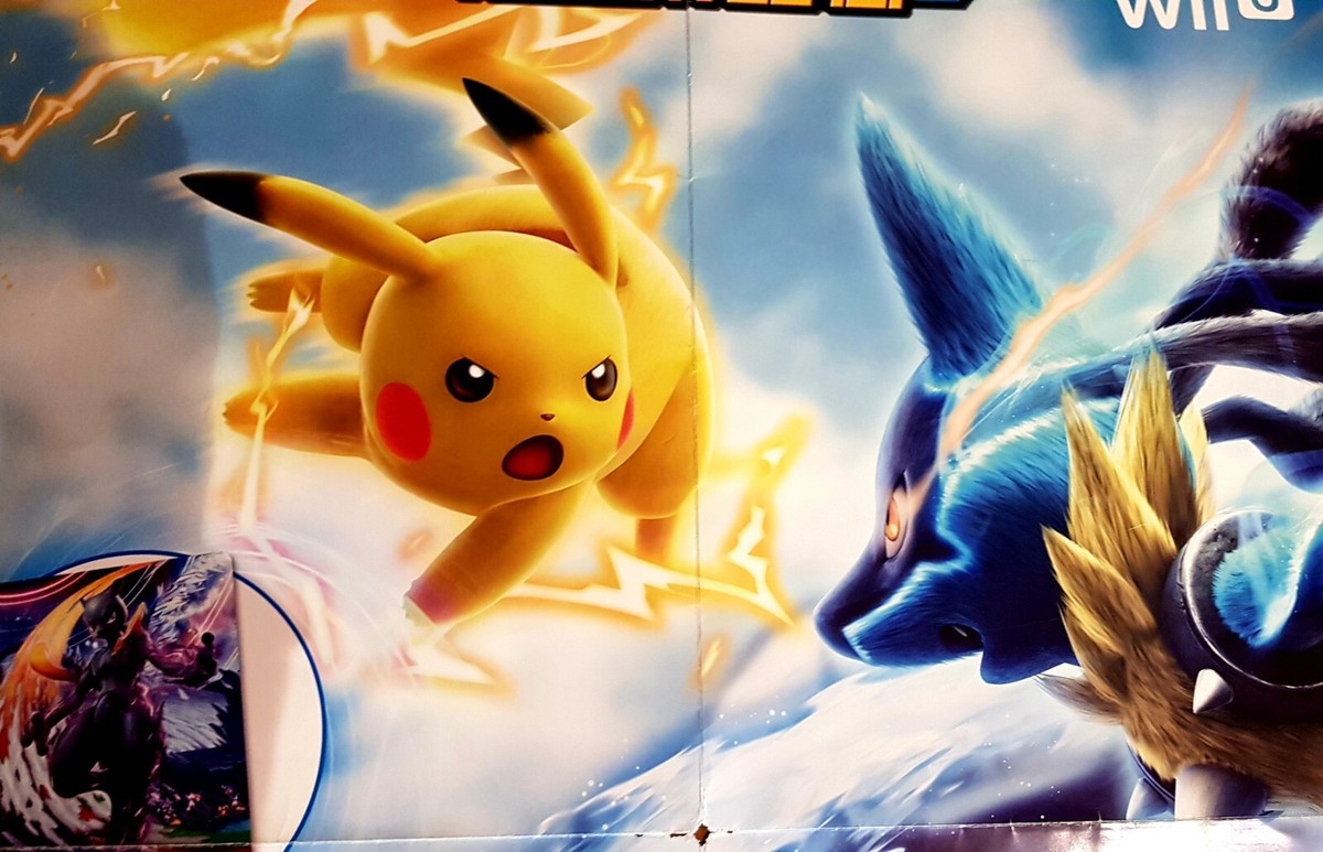 Pokemon Tournament Nintendo Wii U Promo Old Vintage Store Poster 80X60