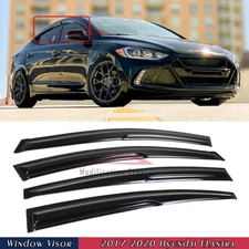 For 2017-2020 Hyundai Elantra JDM Mugen Style Window Visors Rain Guards Vents