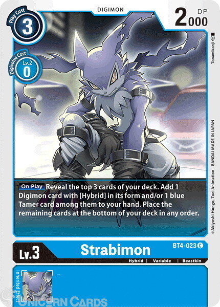 BT4-023 Strabimon Common Mint Digimon Card