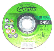 Gator 4 1/2 x 1/8 x 7/8 Masonry Grind Cut Wheel for Angle Grinder T27 - 9612