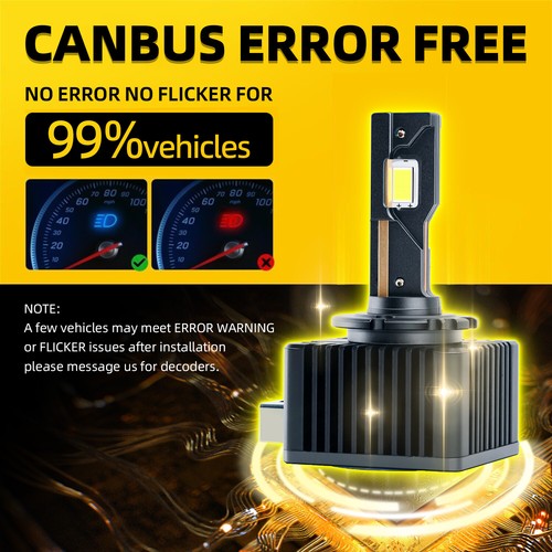 D1S LED Headlight Globes Bulb Lamp For Fiat 500 1.2 312AXA1A Hatchback 2007-2021 - Picture 3 of 17