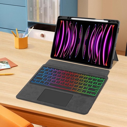 Keyboard Case for Apple Ipad Pro 12.9 Inch, 7 Color Backlit, Detachable Wireless - Picture 2 of 9