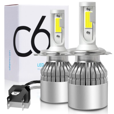 #ad 9003 H4 LED Headlight Bulbs Kit 10000W 1000000LM Hi Lo Beam Super Bright White $12.87