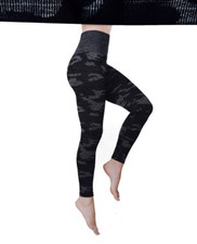 A New Day Black & Gray Camo Women's Size L-XL High Waisted Seamless Leggings NEW