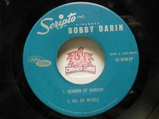 Scripto Presents Bobby Darin: 4 Track EP on Capitol, 45 RPM VG (I8)
