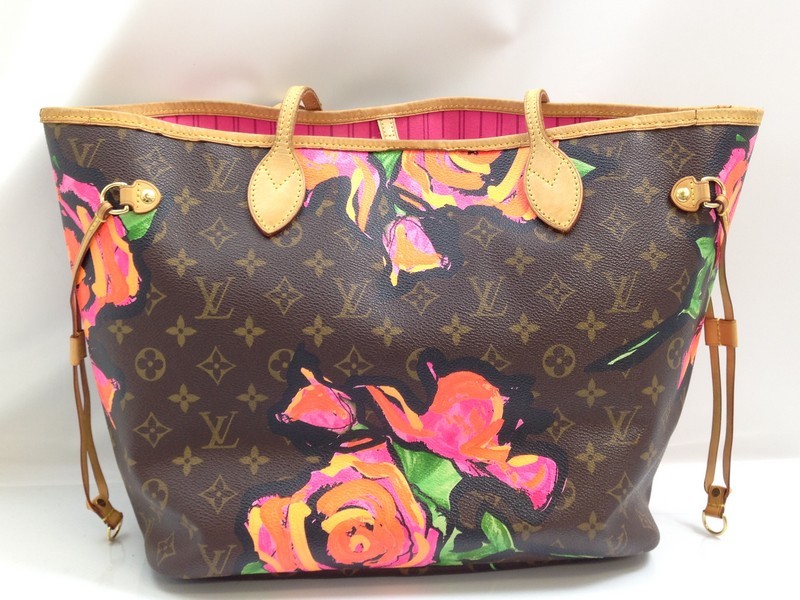 Auth Louis Vuitton Monogram Rose Neverfull MM Tote Ba… Gem