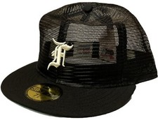 Fear of God x New Era 59Fifty Fitted Black Baseball Hat 7 1/4 Mesh Essentials