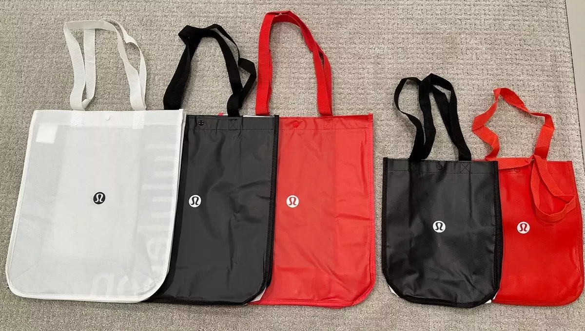 Lululemon Holiday 2023 Reusable Tote Shopping Bag Lot 3 Red White Gray New