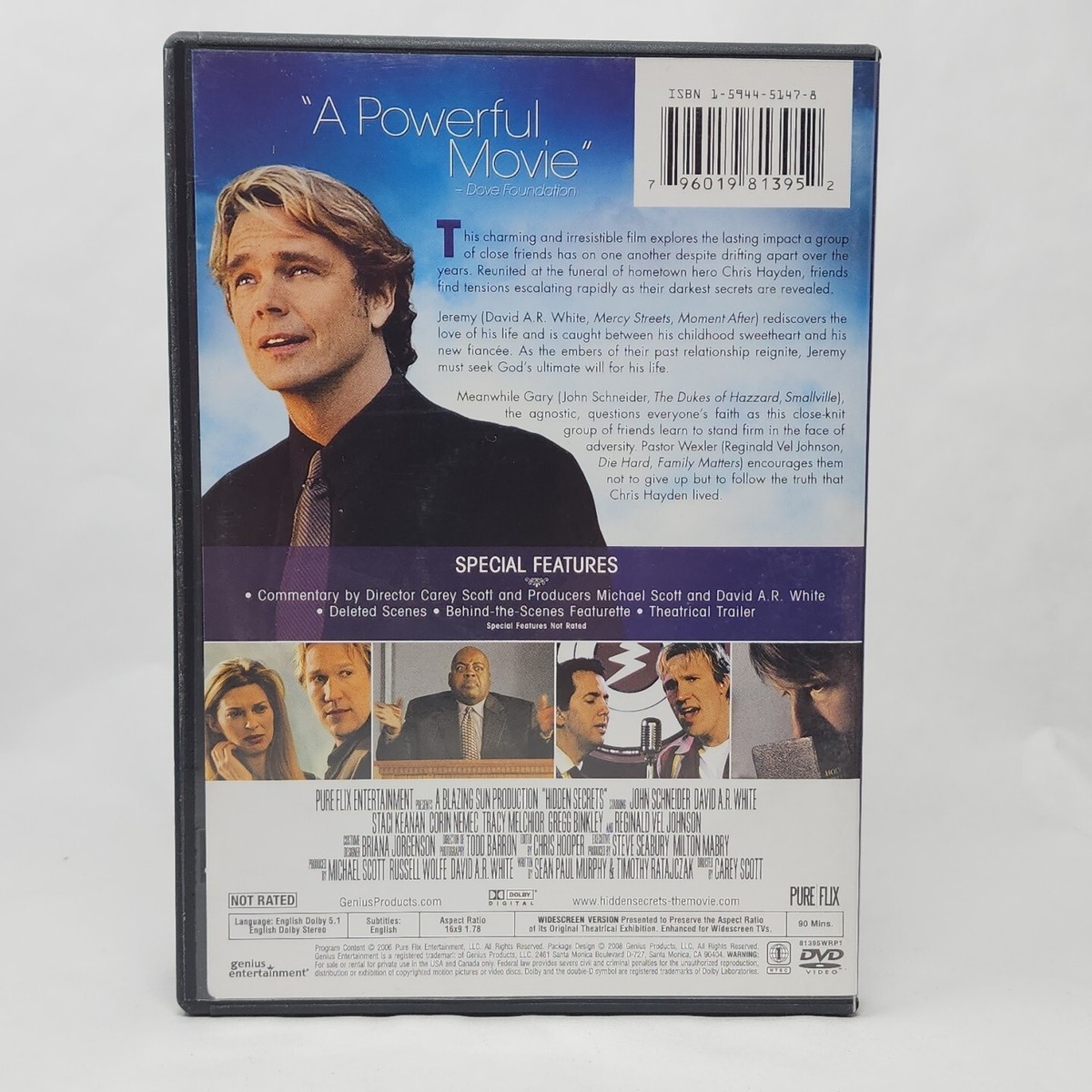 Hidden Secrets DVD 2006 Spiritual /Faith John Schneider