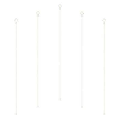 Rubber Twist Ties, 24 Inch Silicone Reusable Twist Ties, 5 Pcs, White