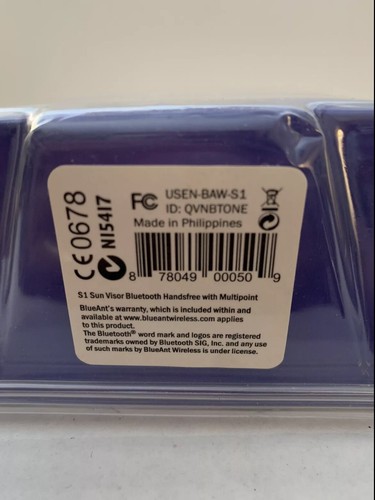 Pare-soleil Bluetooth mains libres Blue Ant S1 avec kit voiture multipoint GUC - Photo 5 sur 5