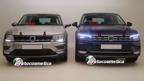 Listelli griglia del radiatore acciaio cromo compatibili con VW Tiguan 2016-2020 - Imagen 4 de 8