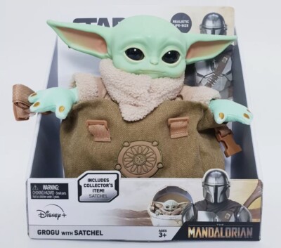 Star Wars Mandalorian The Child Baby Yoda Grogu 11” Plush & Satchel ...