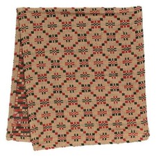 NEW TABLE RUNNER COUNTRY SNOWFALL 32" x 14"Cotton Red Green Tan Christmas Winter