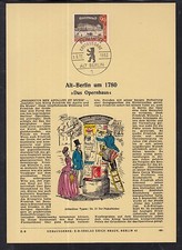 DE 98 ) Berlin: herrlicher Privat ETB 1963 "Alt Berlin um 1780 Das Opernhaus "