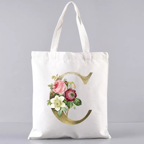 Reusable Canvas Tote Shopping bag handbag Foldable Shoulder Travel storage bags - Picture 14 of 37
