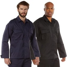Rothco Tactical BDU Long Sleeve Shirt Navy or Black Cotton Blend Uniform Shirts