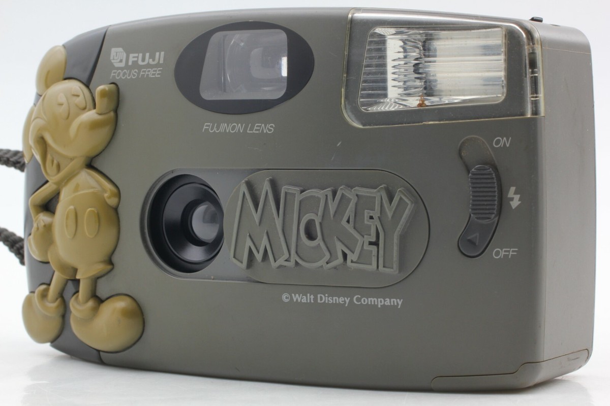 Mickey 35mm フィルムカメラ Rare! Gold EXC+++++】Fujifilm Mickey Mouse Disney 35mm Film Camera