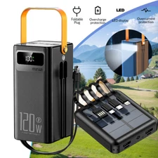 70000mAh Power Bank 120W Fast Charging Portable 4 USB Charger USB-C Quick Charge