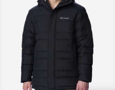 Mens Columbia Saltzman Down Parka Puffy Winter Jacket Coat - Black Small NWT NEW