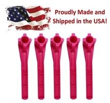 5 Pack Pink 4-IN-1 Bung Drum Wrench 55-30-15 Gallon Water Barrel Nut Cap Plug