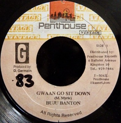 Buju Banton - Gwaan Go Sit Down, 7'', (Vinyl)