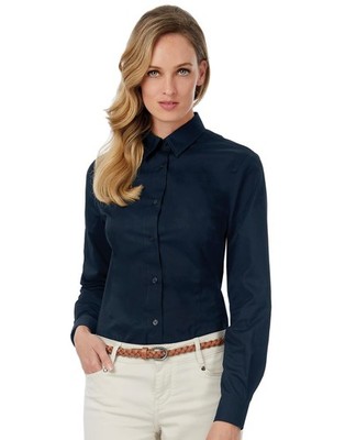 B&C Damen taillierte Bluse easy care 100% Baumwolle LA Sharp LSL SWT83 NEU