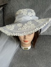 1970s Wedding Veil Hat