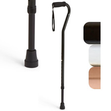 Medline Aluminum Offset Walking Cane for Seniors  Adults Is Portable and Lightw