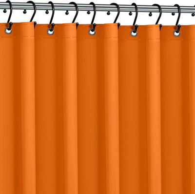 Orange Shower Curtain Liner 72''x72'' PEVA Moisture Stain Proof Curtain w/ Magnets