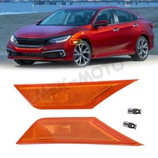 For 2016-2021 Honda Civic Front Bumper Reflector Side Marker Light Leftright