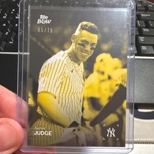 Topps 2025 Black & White Aaron Judge Yellow #072 /75 Yankees MLB Baseball