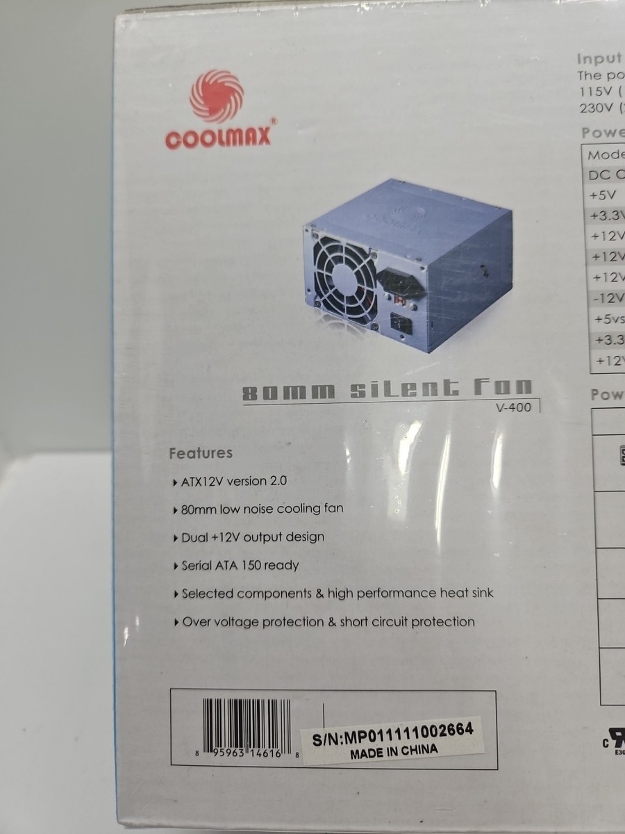 Coolmax V-400 ATX12V Power Supply | eBay