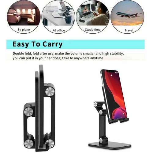 Handys Tablet Desktop Ständer Schreibtisch Halter Halterung Cradle Faltbar für iPhone - Bild 3 von 15