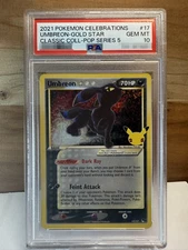 2021 Pokémon Celebrations: #17 Umbreon Gold Star – PSA 10