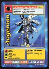 Bandai 1999 Digimon Digi Battle #St-14 Angemon 1st Edition Lightly Played