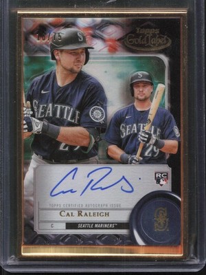 2022 Topps Gold Label #FA-CR Cal Raleigh Gold Framed Rookie Auto
