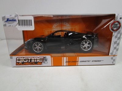 JADA 1/24 BIGTIME MUSCLE BLACK 2020 CHEVY C8 CORVETTE STINGRAY NEW *READ*